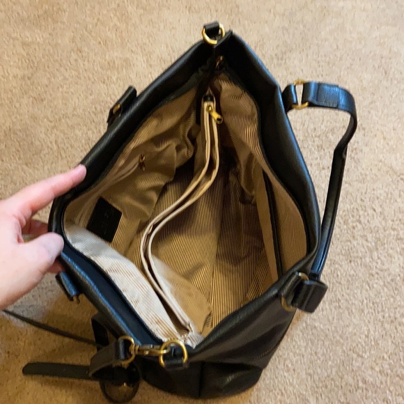 Market and Spruce black faux leather purse  16" x 11" x 6" - Picture 3 of 3